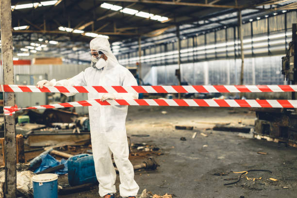 Professional Odor Removal technician working in Garden City, NY